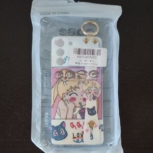 Cute Sailor Moon Style White Phone Case with Ring Holder